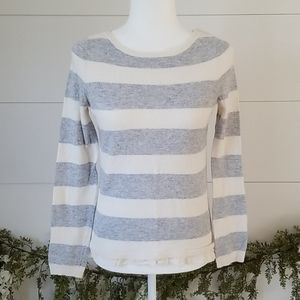 Gap Stripe Ruffle Hem Sweater